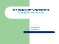 Self-Regulatory Organizations Principles and Issues PowerPoint PPT Presentation
