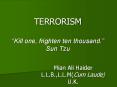 TERRORISM  PowerPoint PPT Presentation
