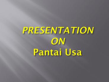 PANTAI CHEMICAL USA INC.