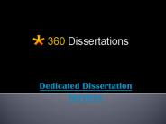 360 Dissertations offer consulting, writing, editing and statistical help