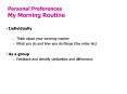 Personal Preferences My Morning Routine PowerPoint PPT Presentation