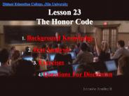 Lesson 23 The Honor Code