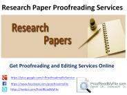 Research Paper Proofreading Services