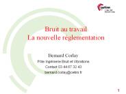 Bruit au travail La nouvelle r