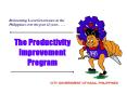 The Productivity Improvement Program PowerPoint PPT Presentation