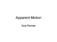 Apparent Motion PowerPoint PPT Presentation