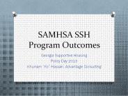 SAMHSA SSH Program Outcomes