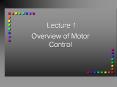 Overview of Motor Control PowerPoint PPT Presentation