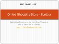 Online Shopping Store - Bonjour