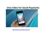 Vine Video For Business Profit