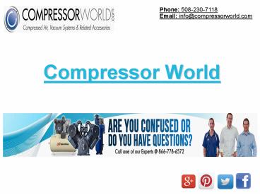Finding the Right Rotary Air Compressor