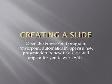 EXTRAORDINARY POWERPOINT