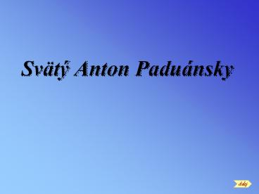 Sv. Anton Paduánsky