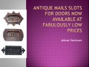 Mail Slots for Doors