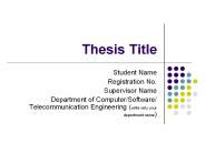Thesis Title