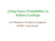 Using Access Probabilities In Address Lookups