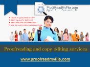 Proofreading and copy editing services