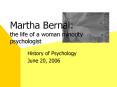 Martha Bernal: the life of a woman minority psychologist PowerPoint PPT Presentation