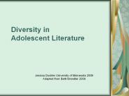 Diversity in Adolescent Literature