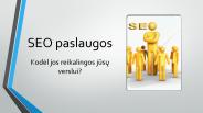 Kodėl reikalingos seo paslaugos