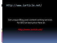 Blog Writing Servise