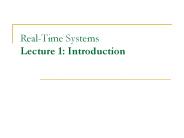 Real-Time Systems Lecture 1: Introduction