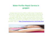 Water Purifier Repair in Gurgaon
