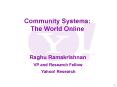 Community Systems: The World Online PowerPoint PPT Presentation