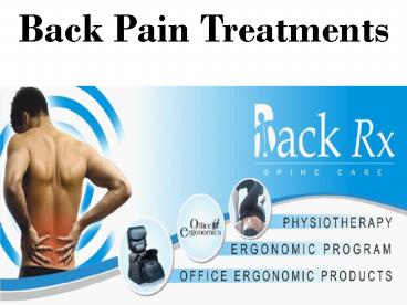 Back Pain Treatments