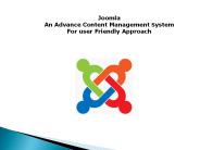 Joomla an advance content management system