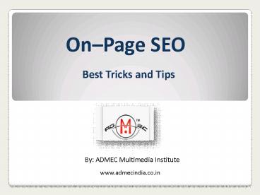 On page seo