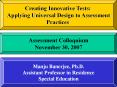 A Review of the Literature on Examinee Choice in Test Development: Implications for Universally Designed High Stakes Tests PowerPoint PPT Presentation