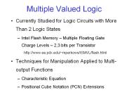 Multiple Valued Logic