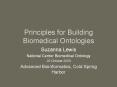 Principles for Building Biomedical Ontologies PowerPoint PPT Presentation