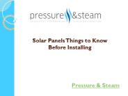 Solar Panels Things to Know Before Installing