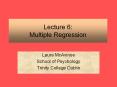 Lecture 6: Multiple Regression PowerPoint PPT Presentation