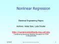 Nonlinear Regression PowerPoint PPT Presentation