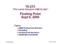 Floating Point Sept 6, 2006 PowerPoint PPT Presentation