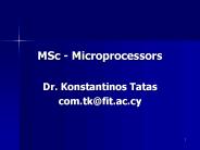 MSc - Microprocessors