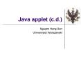 Java applet (c.d.) PowerPoint PPT Presentation
