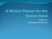 A Motion Planner for the Human Hand