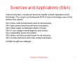Sciences and Applications (S PowerPoint PPT Presentation