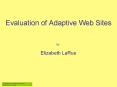 Evaluation of Adaptive Web Sites PowerPoint PPT Presentation