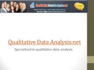 Qualitative Data Analysis