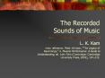 The Recorded Sounds of Music PowerPoint PPT Presentation