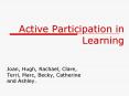 Active Participation in Learning PowerPoint PPT Presentation