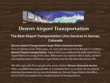Denver Airport Transportation