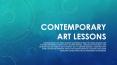 Contemporary Art Lessons PowerPoint PPT Presentation