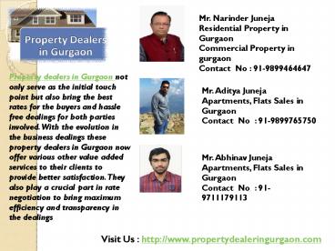 Property Dealers in Gurgaon offers Residential & Commercial Properties