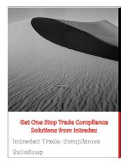 Get One Stop Trade Compliance Solutions from Intredex